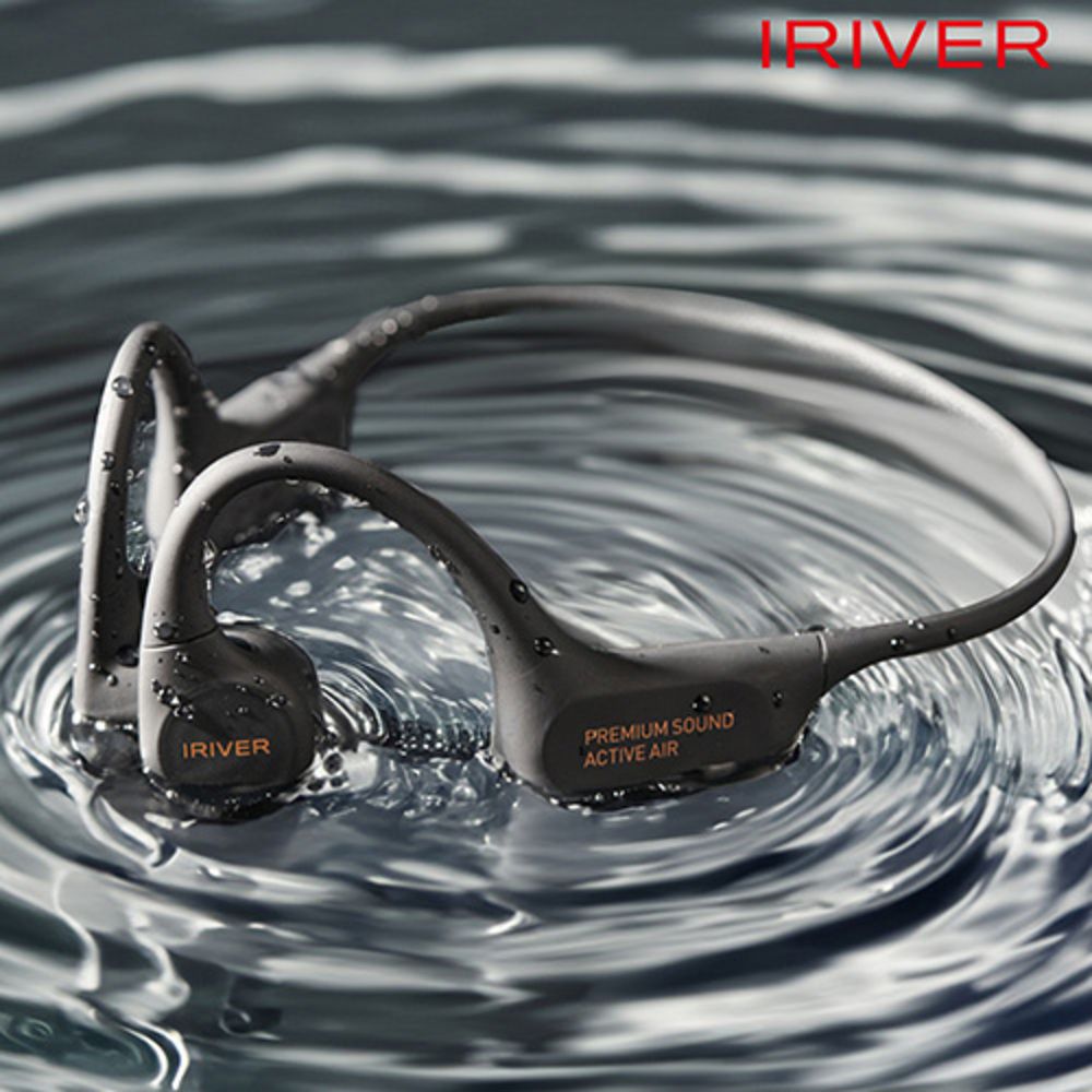 IRIVER Bone Conduction Headphones IBC-AIR9 PLUS – Open Ear Headphones, Wireless Bluetooth Running Headphones, IPX8 Waterproof Standard, Durable & Flexible Build, 32GB Memory